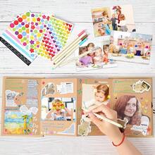 Album de fotos parejalibro de aventuras up 6x10 pulgadas Álbumes de Recortes de Bricolaje 34 Páginas Kit de scrapbooking hecho a mano plegable Regalo para Cumpleaños Navidad Boda Aniversario Marrón - Marrn - Ver 6