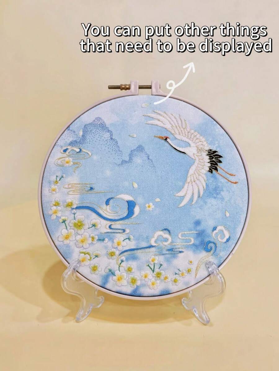 1pc Transparent Plastic Stand, Tray Holder, Fan Holder, Suitable For Desktop, Display Rack