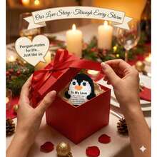 1pc Crocheted Penguin Gift - Handmade Plush Doll, Suitable For Women, Men, Friends, Coworkers, Teachers - Birthday, Graduation, Christmas Encouragement Gift. This Handcrafted Crocheted Penguin Will Make A Unique Thank You Gift For Teachers, Nurses. - Multicolor - View 8