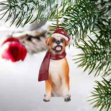 Adornos navideños con diseño de Perros, Charles Cavalier, Color Completo, 1(Boxer) - Multicolor - Ver 2