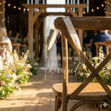 1pc "Reserved" Acrylic Signage For Wedding Ceremony, Reserved Seat Indicator - Multicolor - View 6