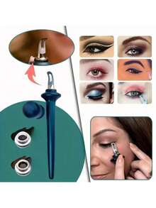 Reusable Silicone Eyeliner Brush Tool - Easy No-Skip, Smooth Glide, Soft-Flex Design - Perfect For Precise Eye Makeup Application - Multicolor - View 4