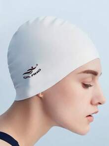 1pc,Swimming Cap, Silicone Makes The Wearer Effortless, And Lightweight, Universal Waterproof Ear Protection, Universal Style Swimming Cap, Essential For Summer Outings - Multicolor - View 6