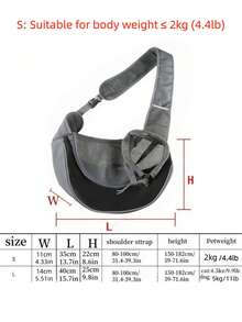 1pc Pet Travel Tote Bag, Breathable One Shoulder Carry Bag With Large Capacity, Portable Pet Carrier Suitable For Small Pets Up To 10kg Cat Carrier Cat Bag