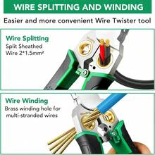 1pc 8-In-1 Multifunctional Pointed Nose Pliers, Electrical Crimping Tool, Cable Cutter, Wire Stripper, Wire Winding & Pressing Pliers, Manual Wire Cutting Stripper, Multifunctional Electrician Pliers, Wire Cutter