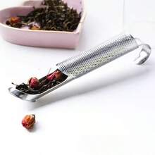304 Stainless Steel English Style Tea Infuser, Creative Tea Leaf Filter, Tea Strainer, Tea Stick, Tea Ball, Tea Filter - Silver - View 3