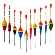 Fishing Float And Bobber,10 Pcs Oval Trout Float Foam Fishing Floats Wood Slip Fishings Bobbers, Bobber Stopper Spring Stick Slip Floats Accessories For Fishings - màu đen - Xem 5