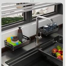 New Space Aluminum Spice Rack | No-Drill Wall-Mounted Kitchen Organizer | Multi-Functional Storage Shelf With Hooks For Seasonings & Household Kitchen Supplies - Light Grey - View 3