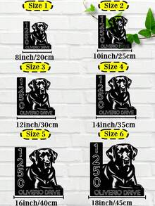 1 tấm biển số nhà cá nhân hóa, biển số nhà bằng kim loại dạng đứng, biển số nhà tùy chỉnh dành cho chủ nuôi chó (có tên đường), biển hiệu kim loại ngoài trời, trang trí tường cho người yêu thú cưng, tranh trang trí tường số nhà bằng kim loại. - Cà phê nâu - Xem 9