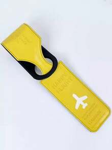 1个飞机造型创意行李牌，旅行配件，PU皮革行李牌，行李箱标签，身份识别地址标签，登机牌，旅行身份识别标签，旅行必备，旅行收纳包，适合海滩旅行、暑假、返校旅行，旅行卡包，防水旅行必备，邮轮旅行必备，度假必备，男女通用，假日必备，返校必备 - 彩色 - 查看 15