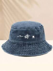 1顶复古水洗印花棒球帽,男女通用,适合返校、派对、海滩、假期、圣诞节、婚礼、户外活动、休闲场合,学生、教师皆宜,可作为圣诞礼物,经典美式风格,Y2K风格,休闲帽饰,粉色、黑色、绿色可选,卡车帽 - 漁夫帽 - 查看 8