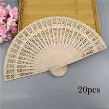 10/20/100pcs Romantic Wedding Exclusive: Customized Hollow Fragrant Wood Folding Fans, Add Charm To Your Love, Portable And Space-Saving, Vintage Chinese Style Fans For Ladies, Moon & Star Design For Wedding ,Poetcore ,Forever Love - Openwork Fan - View 18