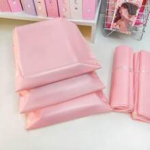 50/100个粉色快递袋,多用途包装袋,防臭垃圾袋,3种尺寸可选,耐用PE材质,轻便,高拉伸强度,防漏自封设计,可靠耐用,适用于学校、办公室、礼品、商务快递包装,四季皆宜的收纳袋 - 空白粉紅色 - 查看 6