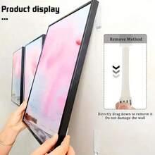 12pcs Picture Hanging Strips Heavy Duty Picture Hanging Kit, Nail-Free Sticky Tape, No-Drill Interlocking Hanging Strips, Double-Sided Removable Wall Hooks, Reusable Wall Fasteners, Heavy Duty Picture Hanging Strips, Sticky Mounting Tape - Multicolor - View 8