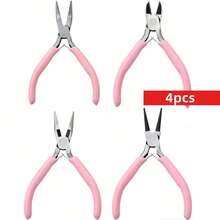 Yiwu Qiyou Accessories Co., LTD 1pc/4pcs Jewelry Plier Tool Set, Includes Needle-Nose Pliers And Bent-Nose Pliers, Suitable For Jewelry Making, Beading, Wiring And More, Multi-Functional Tools, Household Essential