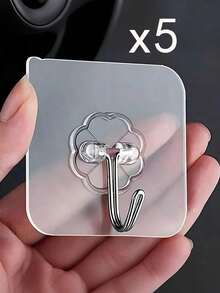 50pcs Heavy Duty Adhesive Wall Hooks, Sticky Wall Hangers, Damage-Free, Waterproof, Max 33lbs, Suitable For Bathroom, Kitchen, Towels, Coats, Keys - Multicolor - View 16