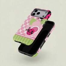 Floral Dot Ladybug Print Phone Case, Durable Two-In-One Protection, Fits  17 16 15 14 13 12 Pro,  Galaxy S25 S24 S23 S22 Ultra Series - Mixed Color 1 - View 6