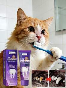 Pet Dental Toothpaste - Cleans Teeth, Freshens Breath, Removes Tartar, Gum Care - Multicolor - View 2