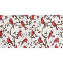 Carpeta de 3 anillos impresa de 1.5 pulgadas, carpeta de anillos en D con bolsillos, carpeta decorativa para la escuela universitaria u oficina, pájaros rojos, bayas blancas - talla únicax2 - Ver 2