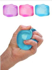 1pc Sensory Squeeze Nice Cube Toys - Stress Cube Ooze Stress Ball, Handheld Desktop Toy To Reduce Anxiety, Suitable For Classroom, Outdoor, Office Decompression Anytime, Perfect For Desktop Decor, Class Prizes, Party Favors And Holiday Gifts! - Squishy Toy(Random Style Color) - Multicolor - View 2