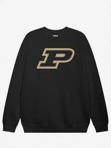Purdue Boilermakers Primary Logo Crew Neck Sweatshirt -1 (2) - màu đen - Xem 1