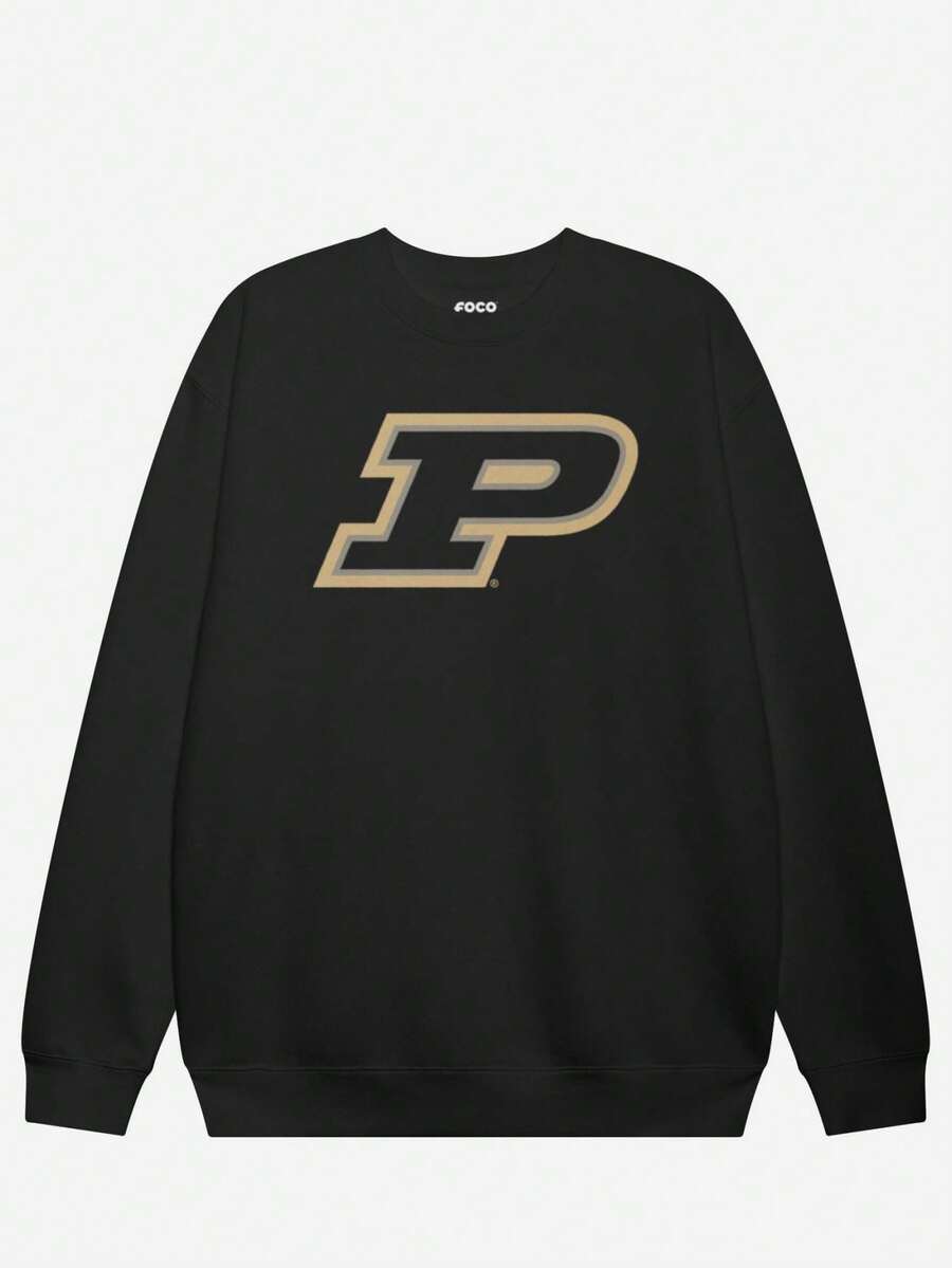 Purdue Boilermakers Primary Logo Crew Neck Sweatshirt -1 (2) - màu đen - Xem 1