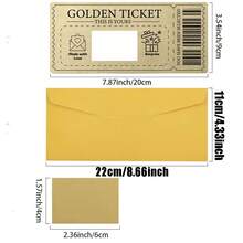 1/5Pcs Gold Scratch Off Card - Customizable Message Space, Random Color Envelope Included, Perfect Valentine's Day & Birthday Gift For Girlfriend & Wife - Multicolor - View 5