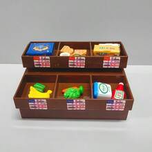迷你娃娃屋仿真超市货架面包架场景仿真模型迷你超市 - 彩色 - 查看 5