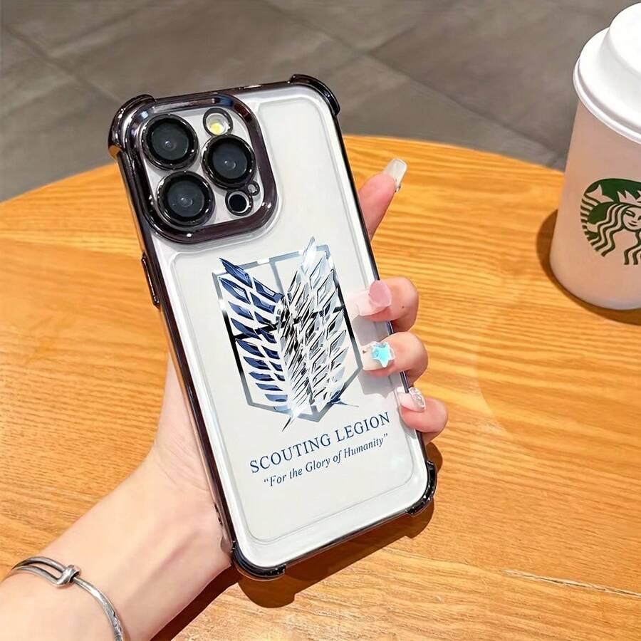Funda para teléfono: Popular y moderna funda de anime compatible con iPhone 17 16 15 14 13 12 11 Pro Max X XR XS Max 8 33 Plus, transparente, suave y -caídas - Negro - Ver 1