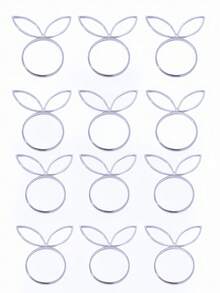 12个/6个/2个/1个兔耳朵餐巾环，兔头餐巾固定环，合金餐巾环，适用于复活节、婚礼、餐桌装饰