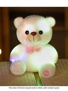 可爱发光泰迪熊毛绒玩具，色彩缤纷，闪闪发光，LED泰迪熊，情人节礼物，发光玩伴，完美的生日、节日装饰礼物，适合儿童、男孩、女孩 - 彩色 - 查看 6