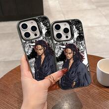 Funda de Teléfono de Chico Genial de Cómic Japonés para iPhone 16, 15, 14, 13, 12, 11 Pro Max, X, XR, XS Max, 8, 7 Plus - Cubierta Trasera Mate a Prueba de Golpes - Colores mixtos - Ver 1