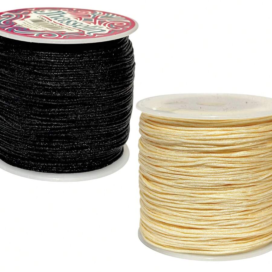 Jewelry Making Thread & Cord - Black-cream - View 1