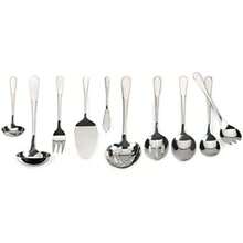 RSVP International Endurance Flatware Collection Stainless Steel, Dishwasher Safe,(9" x 2.25" x 1" Flatware & Serving Acero inoxidable) - Multicolor - Ver 5