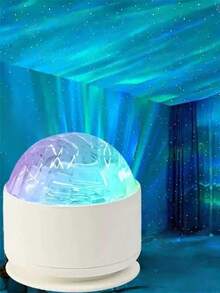 1 buc Lampă de atmosferă rotativă cu lumini nordice, iluminare Aurora reglabilă cu schimbare de culoare, potrivită pentru decorul dormitorului, camerei de zi și biroului, cadou de Ziua Îndrăgostiților și de sărbători