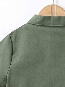 Tween Boy Cartoon Print Shirt And Shorts Set - Green - View 5