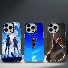 Anime Haikyuu!! Funda para de Karasuno High School compatible con 17, 16, 15, 14, 13, 12, 11, Pro, Max, Plus, Air, a prueba de golpes, mate, negra, rígida - Z7 - Ver 3