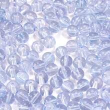 50pcs 8mm Transparent Glass Beads, Crystal Clear Glass Beads, Suitable For DIY Jewelry, Necklace, Bracelet, Clothing Weaving