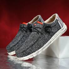 男士休闲乐福鞋，时尚百搭，EVA软底，舒适耐穿 - 黑灰 - 查看 8