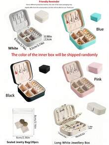 Mini Jewelry Storage Box, Portable Zipper Travel Jewelry Organizer Box, Gift Box For Women, Multifunctional Jewelry Display Stand, Can Store Rings, Pendants, Earrings, Necklaces, Etc. - Suitable As A Gift For Girls, Women, Mothers, Girlfriends, Valentine's Day, Girlfriend Gifts, Home Decor, Valentine's Day Decor, New Year Decor, Back To School Decor - White - View 3