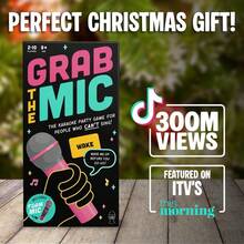 Lucky Egg Official GrabTheMic – Family Karaoke Board Game W/Foam Mic, 8+ Ages, 2-10 Players - Games For Bad Singers W/ 240 Lyrics (120 Cards) (First Edition) - 黑色 - 查看 5