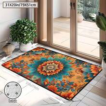 1pc Extra Large Bohemian Purple Mandala Area Rugs - Non-Slip Machine Washable Floor Rugs With Purple/Blue/Pink/Black/Teal Intricate Pattern, Durable Polyester & TPR Backing For Living Room, Bedroom, Home Decor - Style 3 - View 9