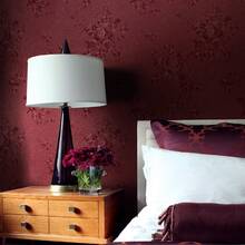 1卷绿色玫瑰图案墙纸，可撕贴PVC自粘墙贴，适用于酒店浴室、家居装修、桌面台面、家具装饰，易于安装，尺寸：17.7英寸 x 39.3英寸/118.1英寸/196.8英寸 - 紅色 - 查看 14