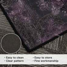 1pc Extra Large Bohemian Purple Mandala Area Rugs - Non-Slip Machine Washable Floor Rugs With Purple/Blue/Pink/Black/Teal Intricate Pattern, Durable Polyester & TPR Backing For Living Room, Bedroom, Home Decor - Style 6 - View 5