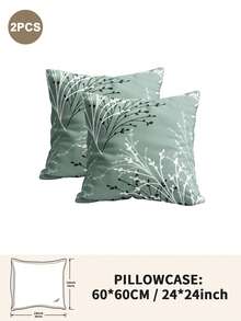 1pc/2pcs/4pcs Polyester Floral Pattern Pillowcase (Pillow Insert Not Included), Soft & Comfortable, Suitable For All Seasons - Multicolor - View 29