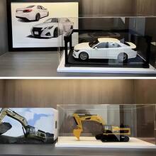 1个透明亚克力展示盒 - 防尘收纳盒，适用于摆件、模型、玩偶 - 艺术品展示架（请参考此链接中的安装视频进行组装） - 白色 - 查看 8