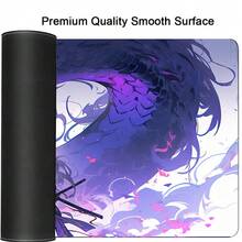 Alfombrilla de escritorio grande estilo japonés samurái, con diseño de dragón morado genial para gaming. Alfombrilla de ratón XXL, deskmats de anime kawaii, protector de escritorio y alfombrilla para teclado de portátil - Morado - Ver 9