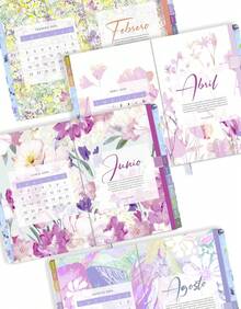 mano® Agenda 2026 ALMA Semana páen horizontal y hoja de líneas a la derecha - 168 Páginas - Incluye separadores mensuales- Tamaño tipo (CON STICKERS) - Pegatinas de estafa - Ver 8