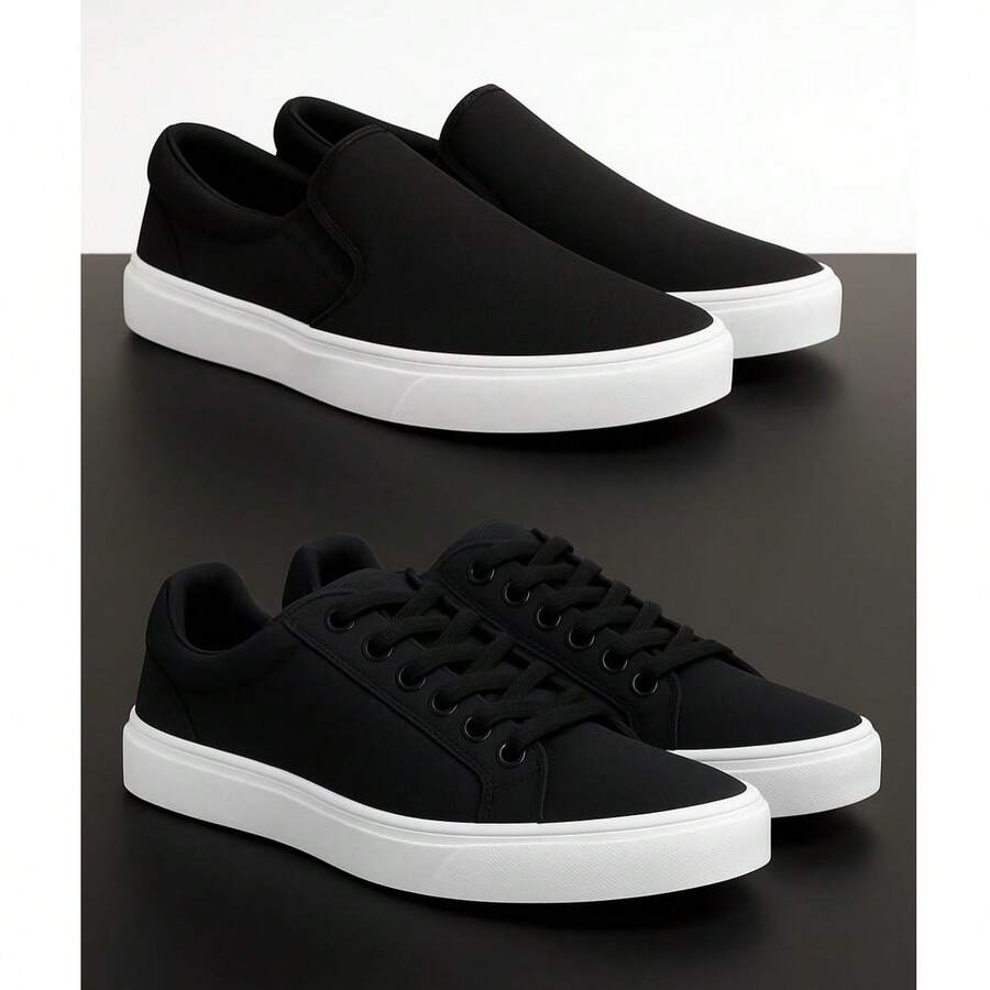 Kit Of Slip-On Yacht Shoes - Casual Shoes From The Comfort Line By H. Shoes - Smart Casual - Unisex - 黑色 - 查看 1