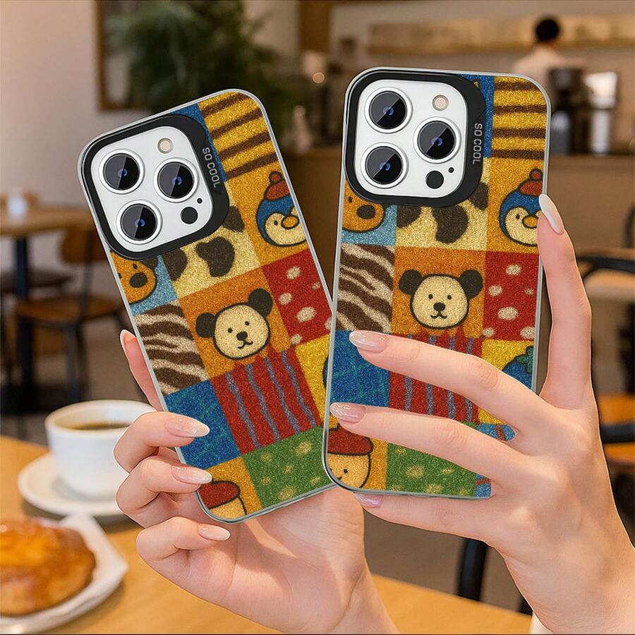 Funda de Teléfono con Patrón de Dibujos Animados de Animales, Estilo INS, Linda y Divertida, Cubierta Trasera Mate Antigolpes, Duradera y Resistente a Impactos, Adecuada para los Modelos MOTO MOTOE22 G10 G13 G14 G20 G22 G23 G24 G30 G34 G45 G54 G84, Artículo de Estudiante de Moda, Gran Regalo para Amigos - Colores mixtos - Ver 1